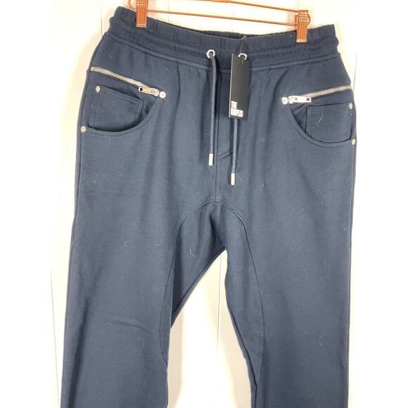 The Kooples Mens Navy Blue Heavy Weight 100% Cotton Joggers NWT Size Large - Picture 3 of 10